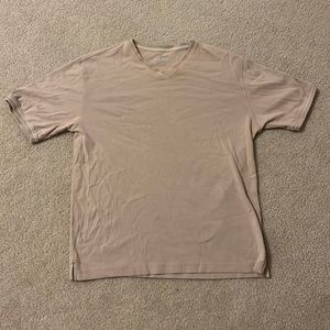 Van Heusen men tan vneck short sleeve tshirt